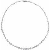 14K ,6 3/4 CTW Lab-Grown Diamond Graduated 16" Necklace